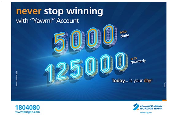 **Burgan Bank Announces Names of the Daily Lucky Winners of Yawmi Account Draw