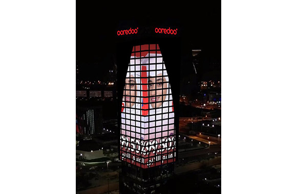 Ooredoo Celebrates Kuwait's Top Graduates by Displaying Their Photos on Their Tower