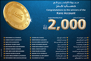 Burgan Bank Announces the Names of the Monthly Draw Winners of Kanz Account