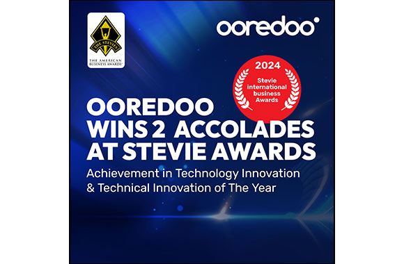 Ooredoo Kuwait Secures Two Wins in the Stevie Awards for Technology Excellence and International Business