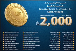 Burgan Bank Announces the Names of the Monthly Draw Winners of Kanz Account